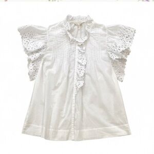 Rebecca Taylor Nouveau Eyelet Cotton Top
